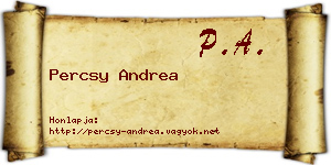 Percsy Andrea névjegykártya